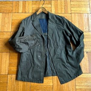 Jil Sander elegant Olive Color jacket with adjustable waist string